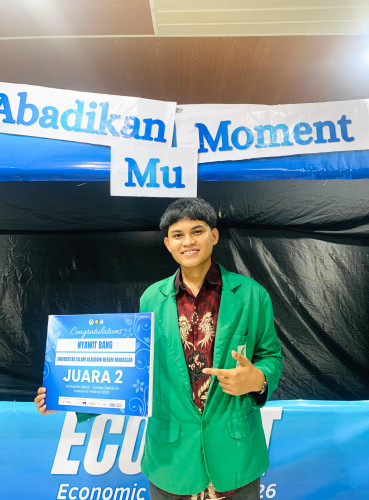 Mahasiswa HTN UIN Alauddin Gegerkan Ajang Debat Ekonomi Sulsel, Anjas Saputra Raih Juara 2 Tingkat Provinsi